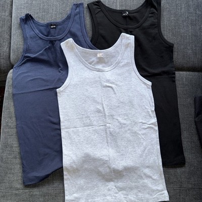 3 Unterhemden Mädchen Oder Jungen 146-152  Neu Grau Blau Schwarz Von Zeeman