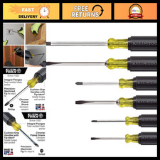 6-Piece Screwdriver Set - USA Made, Flathead & Phillips, Cushion-Grip Comfort, P
