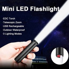 Image of Dekton High Power Led Torch 120 Lumens 150m Flashlight USB Rechargeable mo