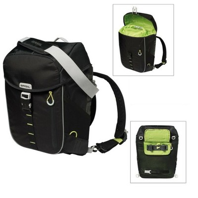 Basil Miles Daypack wasserdichte Gepäckträgertasche 14L Rucksack schwarz