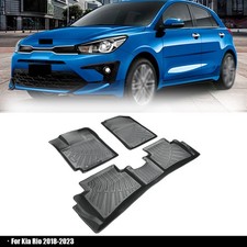 Usa 3d Floor Mats Liner Carpets For Kia Rio 2018-23 Tpe Rubber All Weather 3pcs
