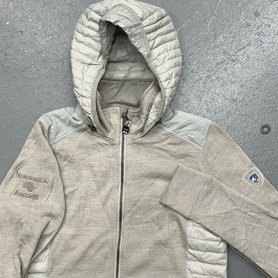 Kuhl Alaskar Jacket Womens Small Ivory Hybrid Down Hoodie Full Zip LOGO