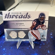 2008 SP Rookie Threads Earl Bennett #RT-EB Rookie Threads Jersey Card #89/99. rookie card picture