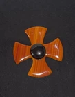 Vintage Costume Jewelry Brooch Pin Mod Lucite Large Light-Weight Maltese Cross