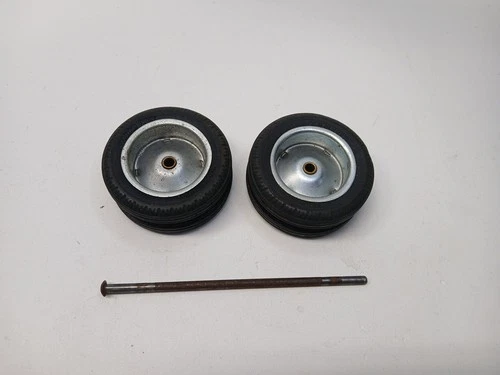 Vintage 1950s Tonka Dual Tandem Wheels for Semi Truck Original (Part Set Of 2)