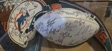 Banderín de fútbol americano autografiado por el equipo Miami Dolphins 2000 y foto Thomas Taylor Más