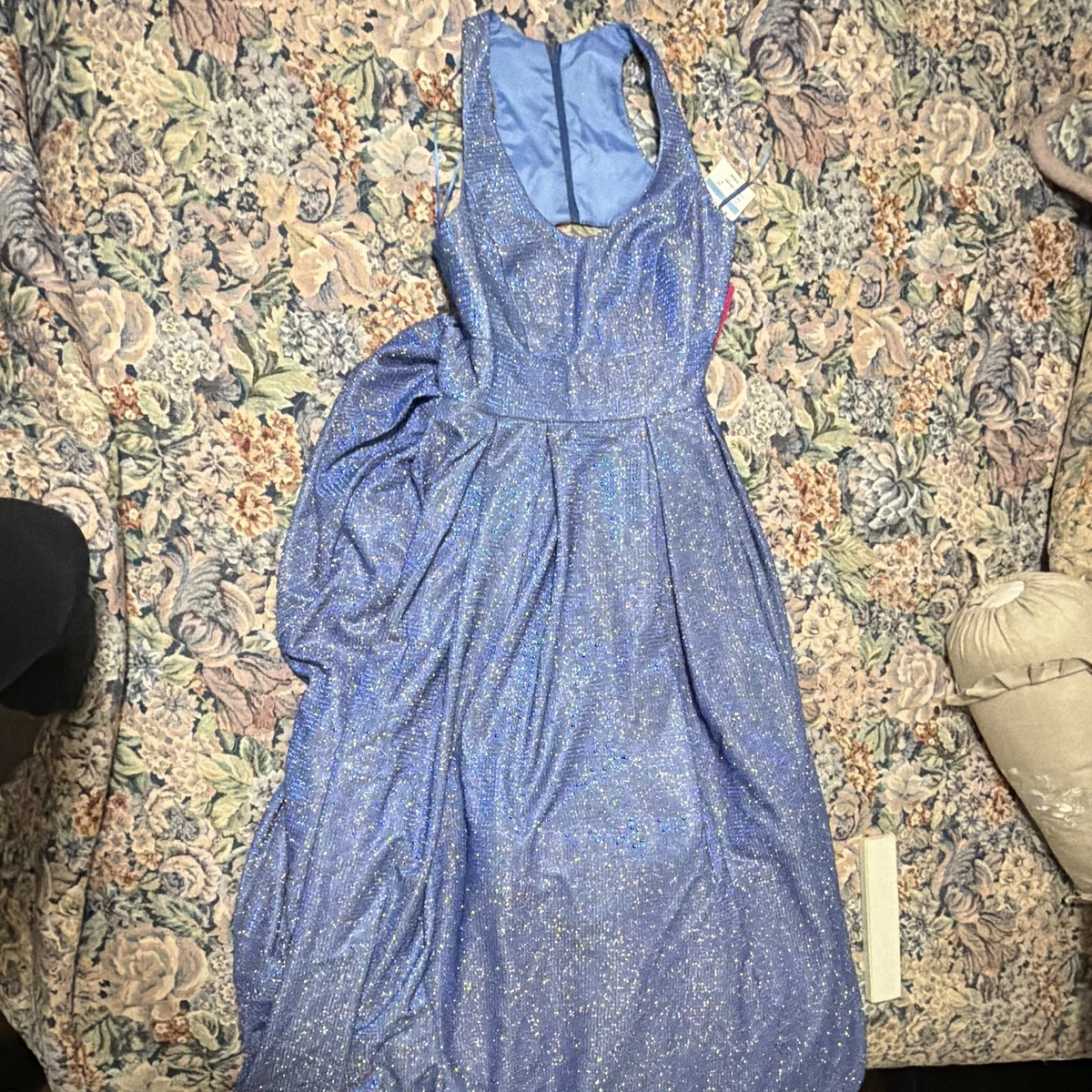 light blue embroidered dress Keep It Authentic Light Blue Floral Embroidered Mini Dress main image 0