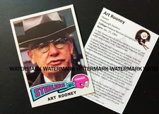 1975 Art Rooney Pittsburgh Steelers Custom Hand Made Art Card