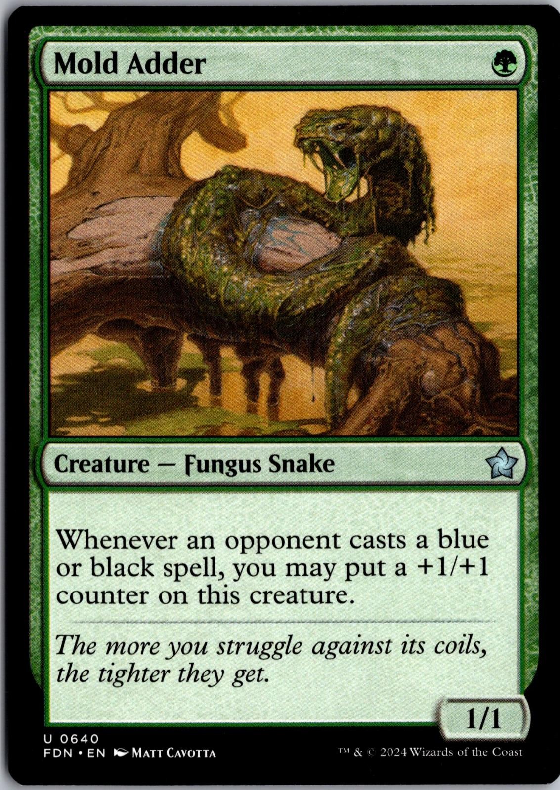 Mold Adder 640 Uncommon Foundations Magic: The Gathering Near Mint