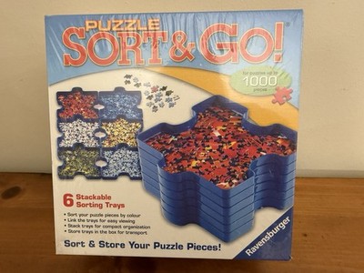 Sealed Ravensburger Puzzle Sort N Go Stackable Jigsaw Sorting Trays Holds 1000pc