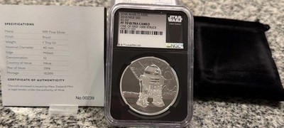スターウォーズニウエ記念　R2D2 2016 Star Wars Classic R2-D2 NIUE $2 Silver PF 70 Ultra Cameo