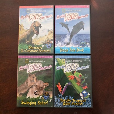 National Geographic Really Wild Animals DVDs Lot of 4 - Very Good Condition/Used