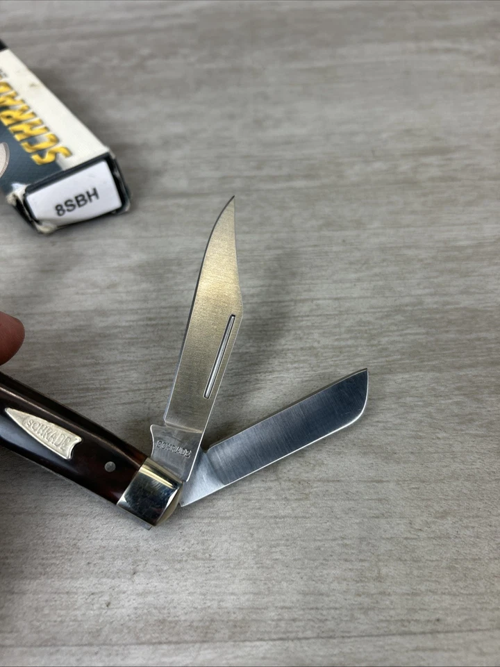 NAVAJA PLEGABLE SCHRADE BUFFALO HORN STOCKMAN BOLSILLO 3 Foto 2 de 4