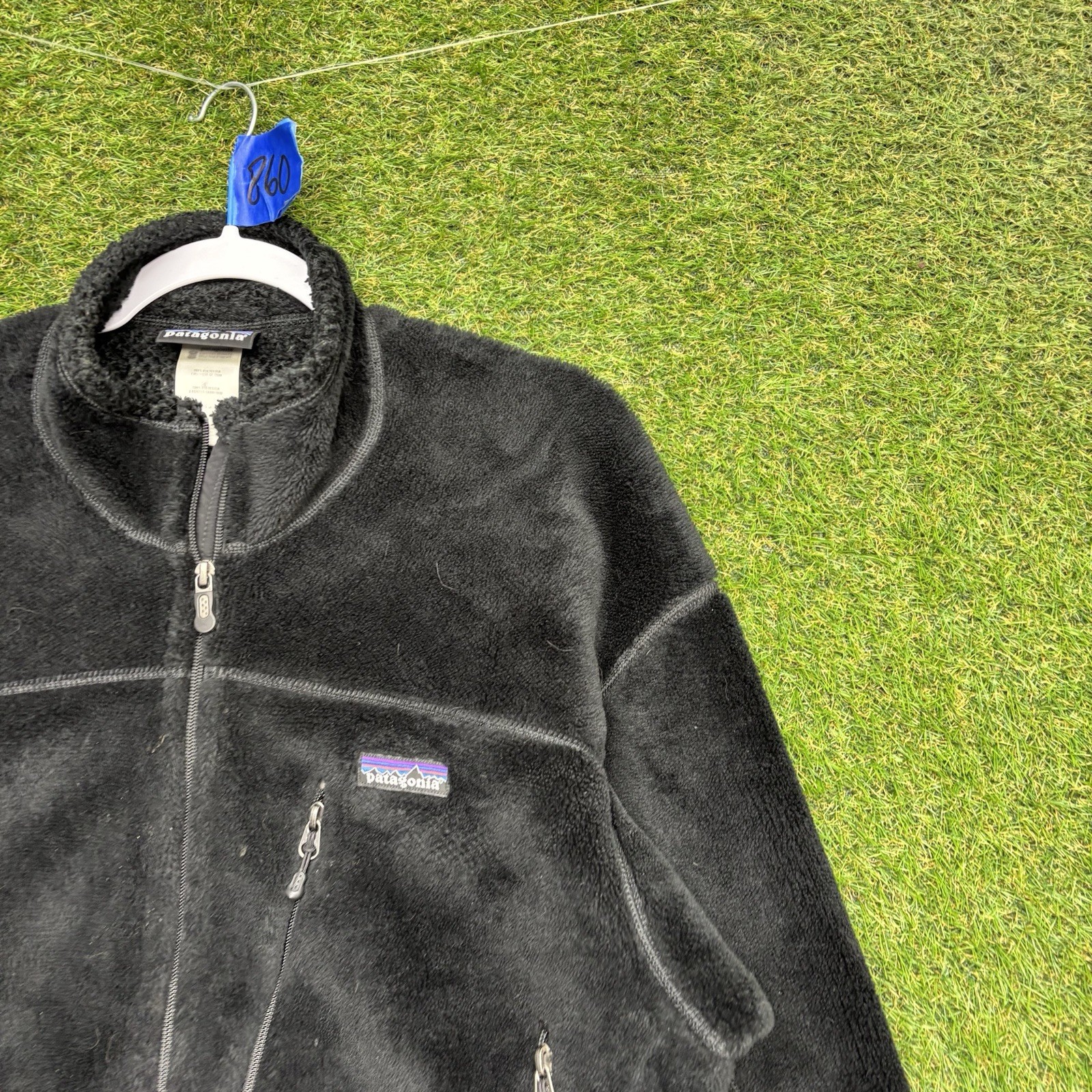 PATAGONIA R4 Jacket Mens Large Black Fleece Polyester Retro Zip Hiking Outdoor thumbnail 3