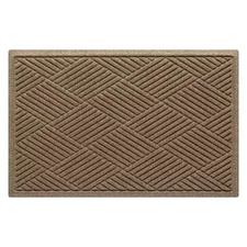 Waterhog Diamonds 23 In. X 35 In. PET Polyester Indoor Outdoor Door Mat Camel