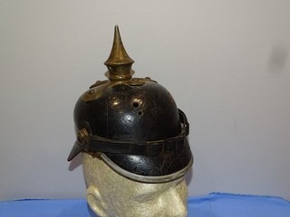 WWI German Pickelhaube Spiked Leather Helmet