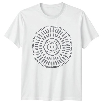 Abstraktes Aquarell Mandala Bohemian Muster T-Shirt Geometrisches Muster