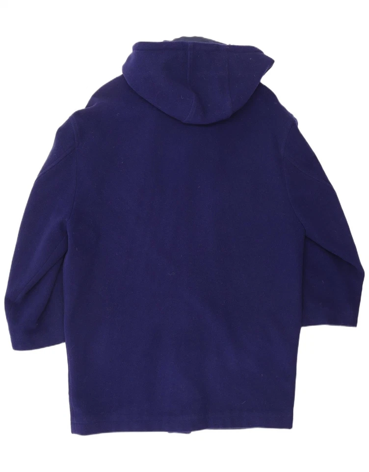 VERSACE Mens Hooded Duffle Coat UK 38 Medium Blue Wool Designer TT03 - Image 2 of 4