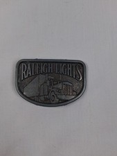 Belt Buckle Vintage Raleigh Lights Trucker 1980 Tobacco Cigarettes