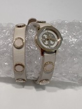 Tory Burch TRB4015 Reva Double Wrap Ivory Leather Womens Watch Swiss Working