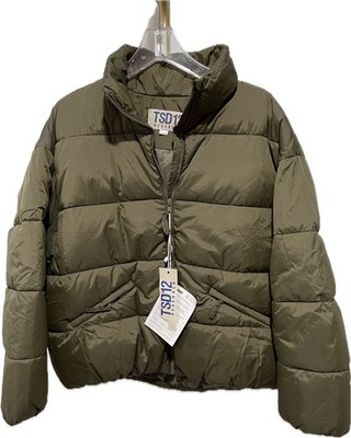 TSD12 Research Quilted Puffer Jacket Green Men s Size Oversized S/M  $295 NWT