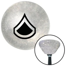 Black Private First Class Clear Retro Metal Flake Shift Knob w/ M16x1.5 Insert