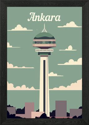 Ankara Turkey Travel Framed Wall Art Poster Canvas Print Picture