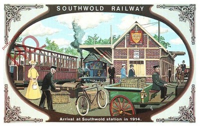 Ansichtskarte: SOUTHWOLD RAILWAY, ANKUNFT AM SOUTHWOLD STATION [DALKEITH]