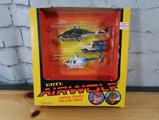 1984 Ertl AIRWOLF 3 Piece Gift Set #1230 Helicopters & Jeep New In Box  WOW RARE