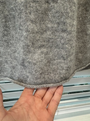 NWOT $335 White + Warren 100% Cashmere Long Light Grey Trapeze Cardigan Sz S - Picture 8 of 9