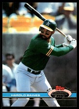 Harold Baines 1991 Stadium Club #303 Athletics MLB READ FREE SHIP AutographDen