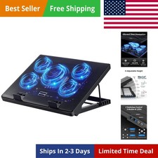 Laptop Cooling Pad, Laptop Cooler with 5 Quiet Fans for 12"-17" Computer PC N...