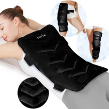 Extra Large Ice Pack 13x21 Reusable Cold Wrap for Back Hip Leg Pain Relief Black