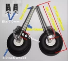 One Pair 70-170mm Back Damping Kneeling Landing Gear RC Model Aircraft JET