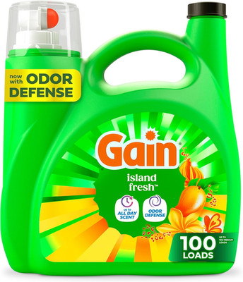 Liquid Laundry Detergent with Odor Defense, Island Fresh Scent, Laundry Soap for