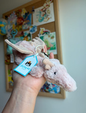 JellyCat Pink Dragon Plush Bag Charm Keychain Cute Collectible Gift - ON SALE