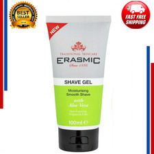 Erasmic Shave Gel Moisturising Smooth Aloe Vera 100ml NEW 76.70 per litre