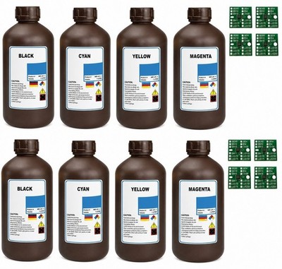 INK REFILL PREMIUM COMPATIBLE MIMAKI UV CURE LUS 170 + 8 CHIP (8 LITERS )