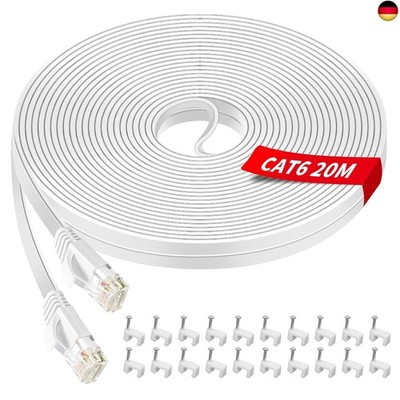 YIIFELL LAN Kabel 20meter, Cat6 Ethernet Wlan Kabel High Speed Internetkabel