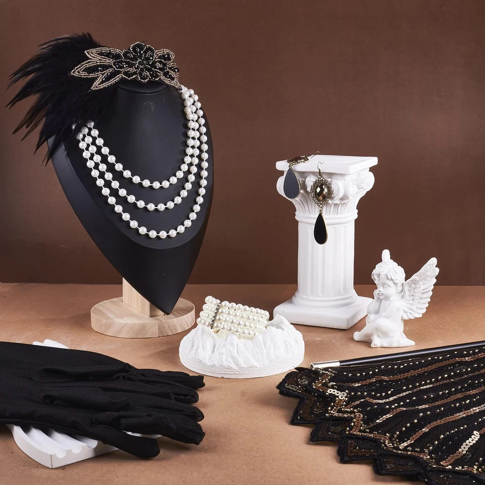 Juego de accesorios Flapper Gatsby años 20 para mujer rugiente años 20 disfraz Foto 4 de 4