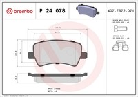 Bremsbelagsatz Scheibenbremse Prime Brembo P 24 078 FüR Ford Volvo Rover MAX V60