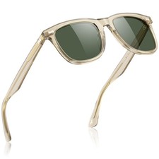 Polarisierte Sonnenbrille für Herren mit rechteckiger Acetatfassung...