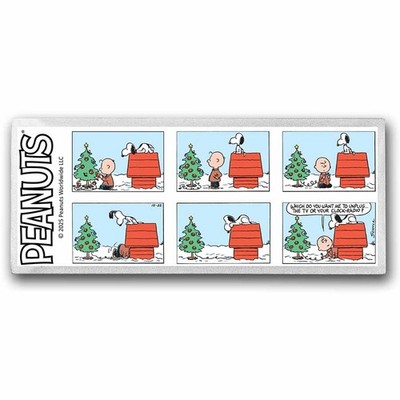 Peanuts® Snoopy & Charlie Brown Christmas Comic 4 oz Silver Bar | eBay