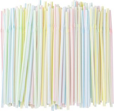 600 Pack 8.5" High Flexible Plastic Straws,Bendable Disposable Drinking Straws