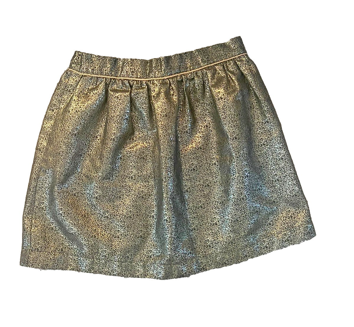 EUC Do+Be Nordstrom Rack Metallic Holiday Gold Mini Skirt, Size Medium