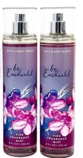 Bath Body Works BE ENCHANTED Mist Spray Perfume 8oz 2pc Set Gifted