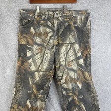 Wrangler ProGear Camouflage Jeans Mens 44x32 Camo Relaxed Straight Denim Hunting