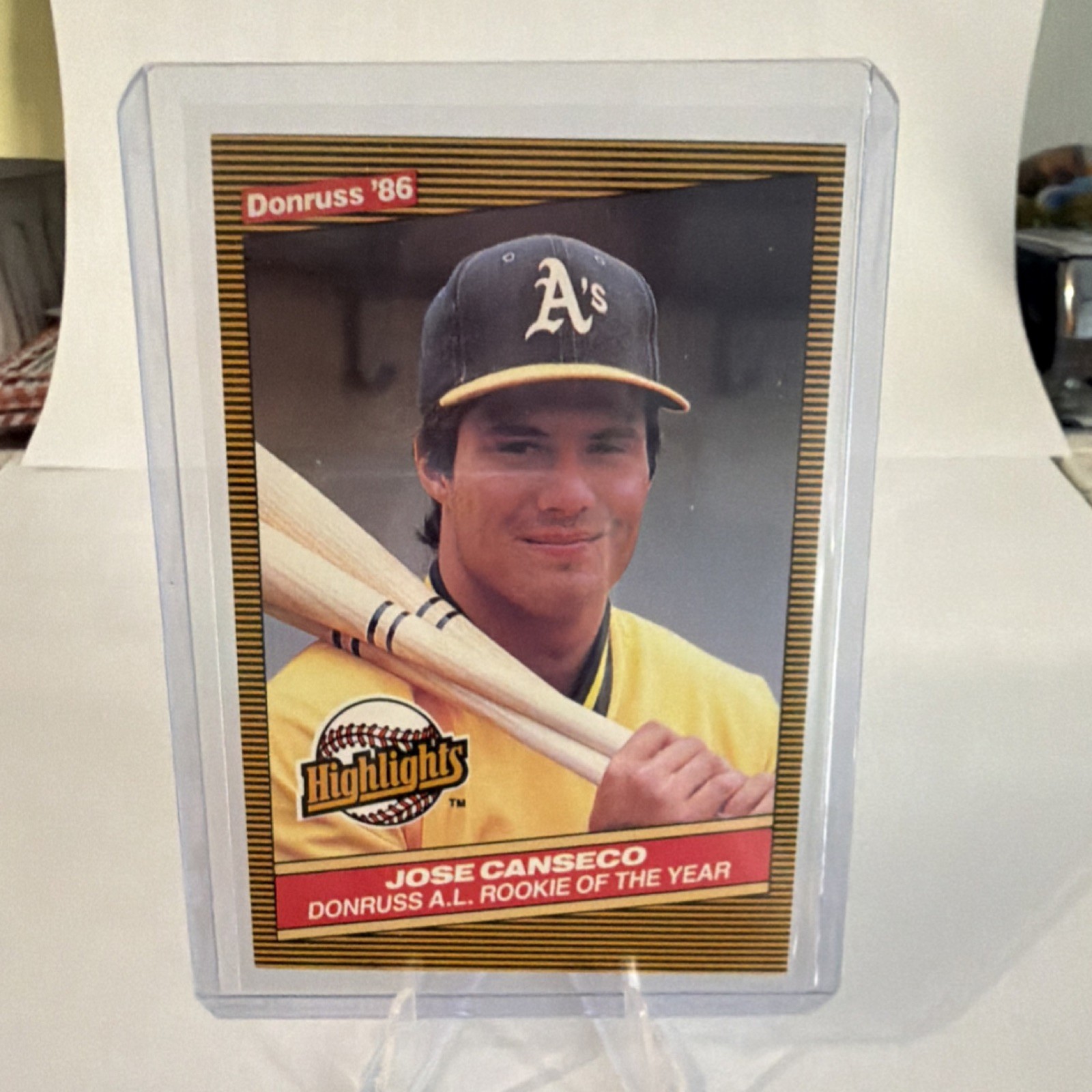 Donruss Highlights 1986 Jose Canseco Rookie #55 Oakland Athletics Baseball Card