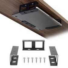 Black Under Desk Laptop Mount Holder Space Saver Multimedia Device Bracket