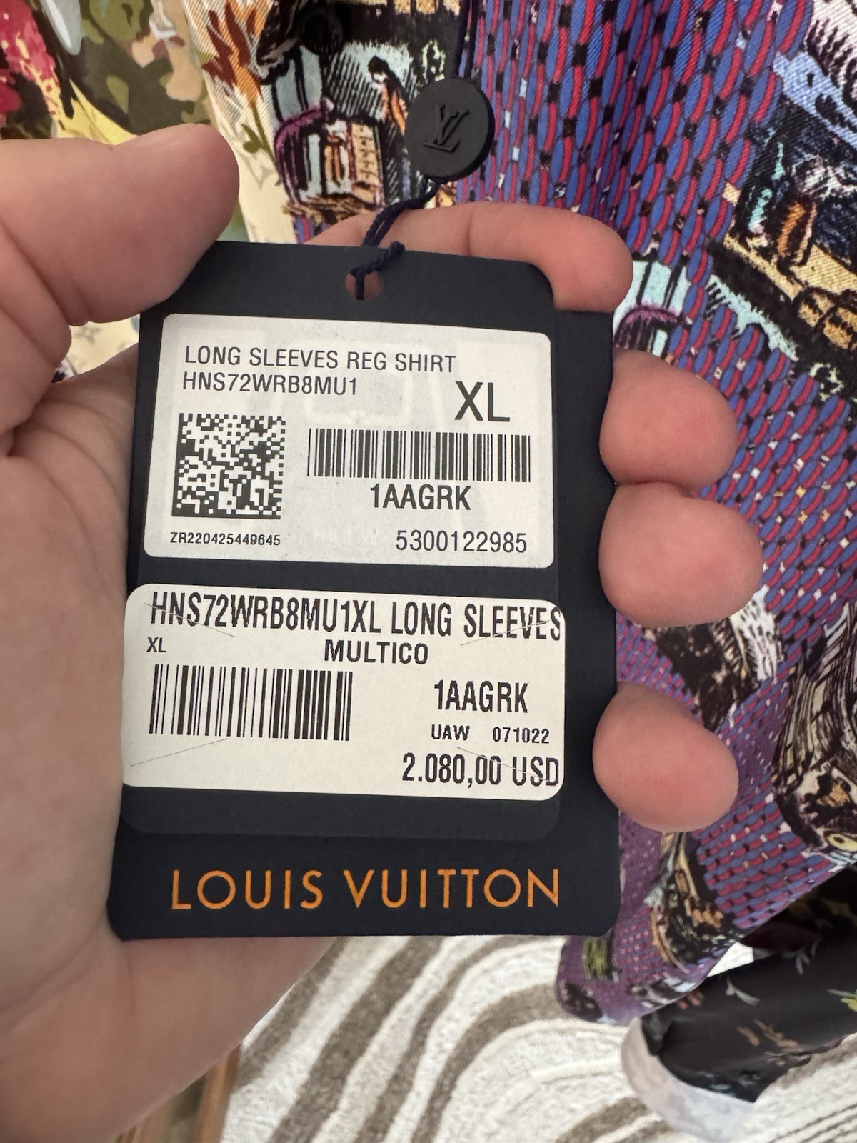 louis-vuitton Silk shirt men Virgil XL-Rare piece image 7